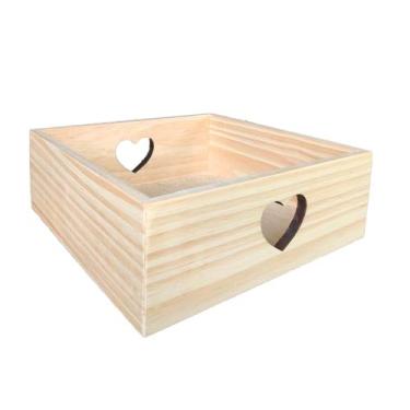 Imagem de Caixa Cesta Servir Pães Fatiados Bolos- Mesa Posta Alça Cora - Medeiro