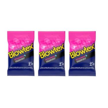 Imagem de Preservativo Blowtex Orgazmax + 3 Pacotes com 3 unidades - Total 9 Cam