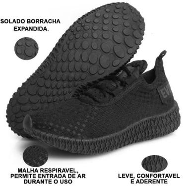 Imagem de Tênis Boost Masculino Evoltenn Esporte Casual Colmeia, 38, Black