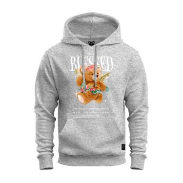 Imagem de Moletom Confortável Algodão Premium Estampado Unissex Blessed Urso - S
