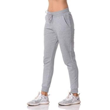 Imagem de Calça Moletom Feminina Cinza - CHIELLA, M, Cinza, Feminino
