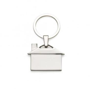 Imagem de Chaveiro Metal Plaquinha Formato De Casa De Luxo - LUALKI STORE LAZER