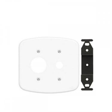 Imagem de Placa Conjunto Fame Blanc 4X4 F-58 - 1 Tomada + 1 Furo - 979 . / Kit C