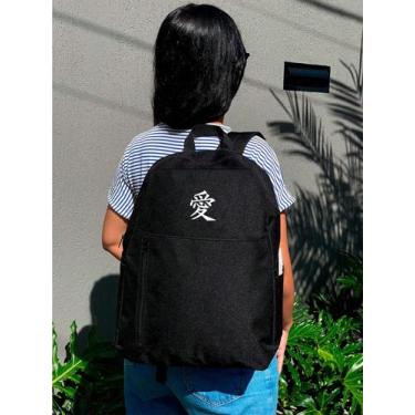 Imagem de Mochila Nylon Bolso Vertical SIMBOLO JAPONES Estampada Personalizada R