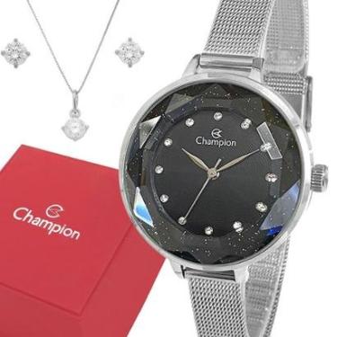 Imagem de Relógio Prata Champion Feminino Prova Dágua Garantia 1 Ano-Feminino
