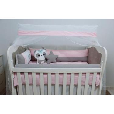 Imagem de Kit de Berço Crescer - 10 Peças - Bebê Pelúcias e Enxovais, Panda Indi