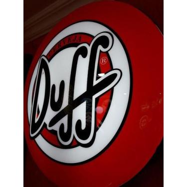 Imagem de Luminoso da Cerveja Duff p/ Bar Boteco Churrasqueira Garagem - Arte em