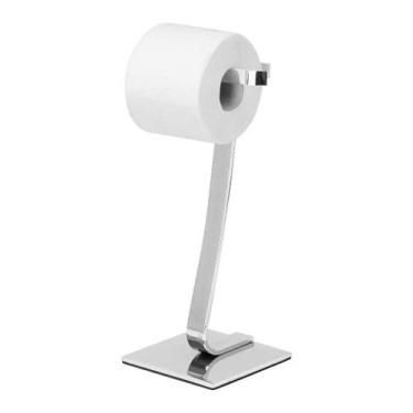 Imagem de Porta Papel Higiênico De Chão Single Cromado E Maciço - Cromoshop