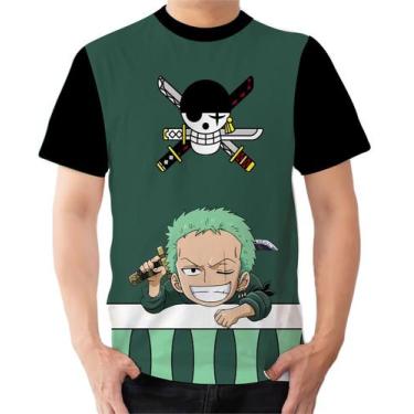 Imagem de Camiseta Camisa Ads  Zoro One Piece Anime Piratas Chapéu de palha 4 - 