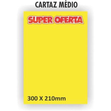 Imagem de Cartaz Para Marcacao Oferta Medio 30X21cm. Amarelo - Grespan