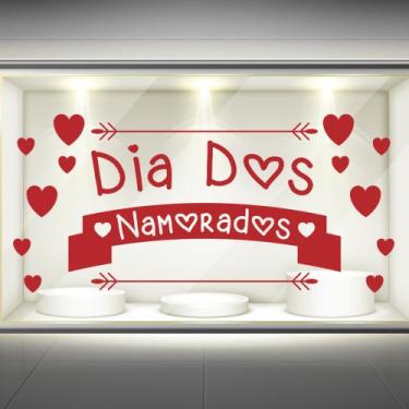 Imagem de Adesivo Para Vitrine Dia Dos Namorados - AUM Adesivos