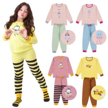 Imagem de Kit 3 Conjuntos Infantis Menino ou Menina Conforto, Pijamas todas as e