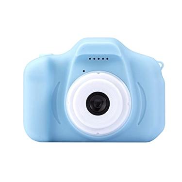 Imagem de Câmera Selfie Infantil 8MP 080P HD Câmeras de Vídeo Digital Com Cartão de Memória de 8GB para Exploração e Diversão (Azul)