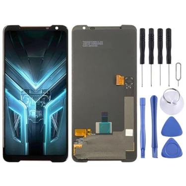 Imagem de tela Tela LCD AMOLED original para for ASUS ROG Telefone 3 ZS661KS com Montagem Full Digitizer (preto) substituição da tela