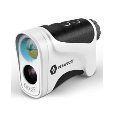 Imagem de PEAKPULSE Telêmetro de golfe com inclinação de 1700 jardas 6x zoom medição de ângulo a laser telêmetros de golfe distância mastro de bandeira bloqueado com vibração acessórios de golfista pa