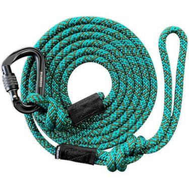 Imagem de Wilderdog Coleira de corda de escalada mosquetão para cães médios e grandes - 3 m - cascata