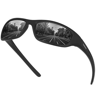Imagem de (Black matte frame with black lens) - Duduma Polarised Sports Sunglasses for Men Women Baseball Running Cycling Fishing Driving Golf Softball Hiking Sun Glasses Tr8116