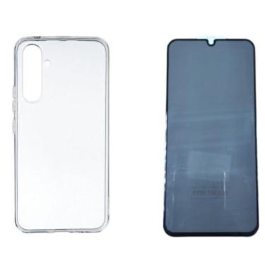 Imagem de Capa Transparente TPU + Película Privacidade Vidro Temperado 3D Samsung Galaxy A05