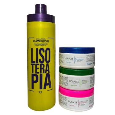 Imagem de Kit Lisoterapia Hidralise 1l  Cronograma Capilar Tratamento