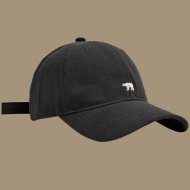 Imagem de Boné de Beisebol Feminino com Bordado de Urso Polar - Estilo Retrô Jap