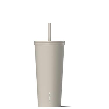 Imagem de Hydrapeak Copo térmico Journey 740 ml com tampa e canudo, xícara de café gelado, garrafa de água de aço inoxidável reutilizável, caneca de viagem, presentes para mulheres e homens, pedra