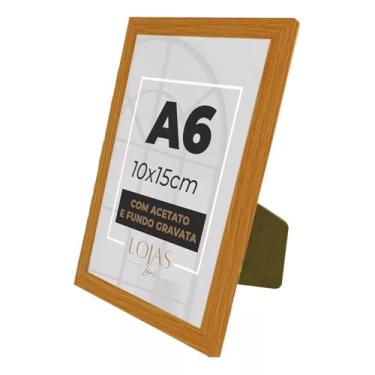 Imagem de Kit 10 Moldura Quadro A6 Com Acetato fundo gravata Poste Certificado (Marrom)