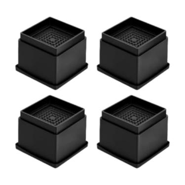 Imagem de YWJLQH Risers de cama 4x Couch Raisers Space Salvando Lift Small em altura Protetor de piso de elevador pesado para sofá Cadeira de cadeira armário, 2 Inch Square