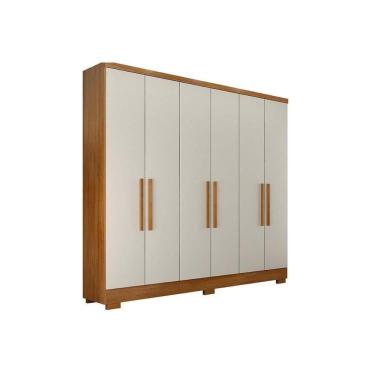 Imagem de Guarda Roupa Casal 6 Portas E 4 Gavetas C- Pés Milly-veneza Cumaru-fendi -  Horizonte