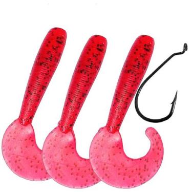Imagem de Isca Artificial Soft Shad Grub Simples Criatura Kit 3pçs  - MATADEIRA,