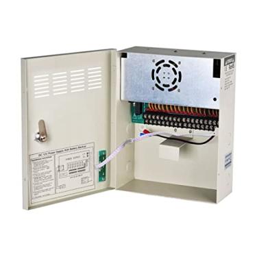 Imagem de EVERSECU 18 canais 12 V 20 amperes DC metal caixa regulada UPS unidade de fonte de alimentação com conexão de bateria de apoio para alarmes anti-roubo, câmaras CCTV PTZ controlo de acesso