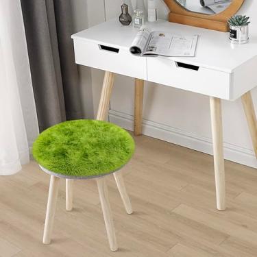 Imagem de JiaoBaba Tapete redondo verde tie dye, pequeno, 6 x 0,6 m, tapete de círculo fofo, tapete peludo, circular felpudo felpudo para meninas, quarto, berçário, quarto de criança, decoração de quarto fofo,