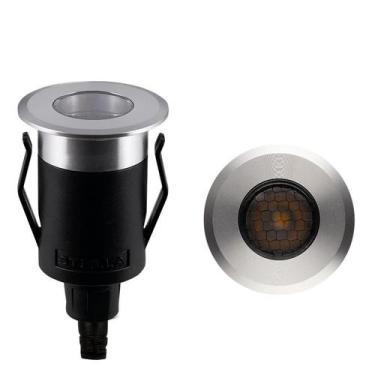 Imagem de Balizador de Solo Chão LED Way Up Recuado com Grade Redondo 24 1W 3000