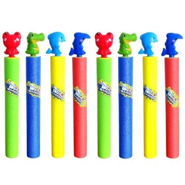 Imagem de 8 Pistolas de Água Animais Infantil Tubo macarrão Piscina Atacado Reve