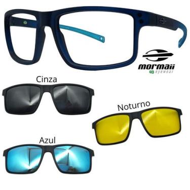 Imagem de Oculos Mormaii Swap 5 6127 Azul Fosco com 3 Clipons CAN, Azul fosco