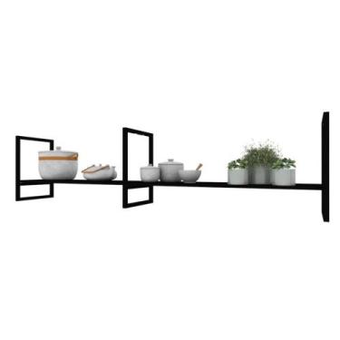 Imagem de Prateleira Suspensa Teto Cozinha suporte industrial nicho industrial n