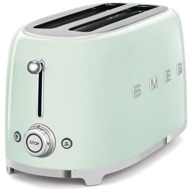 Imagem de Smeg TSF02PGUS Torradeira Elétrica de 2 Fatias, Aço Inoxidável, 1800W, 110V, Verde