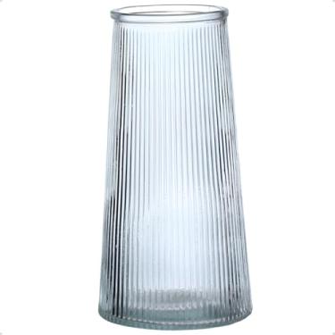 Imagem de Vaso de Vidro Cilíndrico Decorativo Plantas Flores 20cm