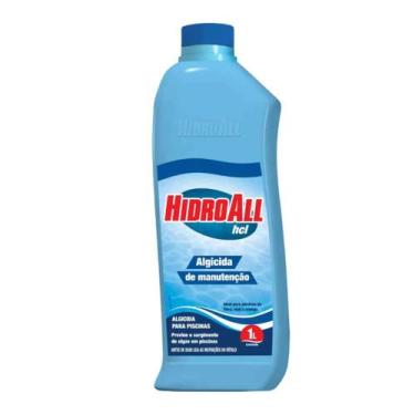 Imagem de Algicida De Manutenção De Piscina Hcl Hidroall 1 Litro