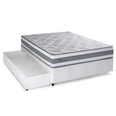 Imagem de Bicama Casal com Cama Auxiliar Herval Alba, Molas Ensacadas, 58x138x18