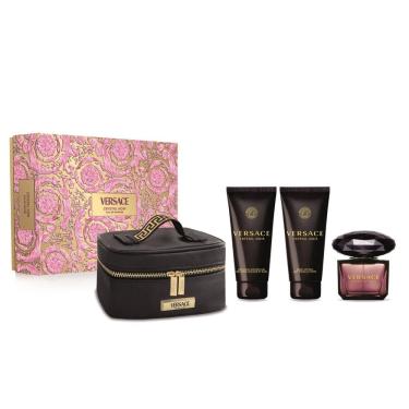 Imagem de Perfume Versace Crystal Noir para mulheres, 90 ml, 4 peças, conjunto de presente
