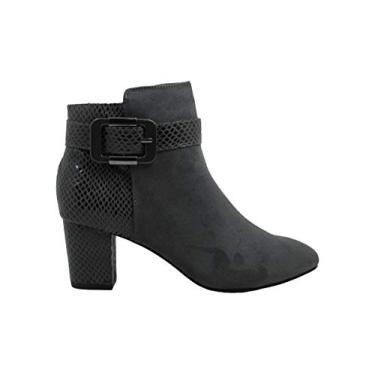 Imagem de Karen Scott Botas femininas Ivyy com bico amêndoa na altura do tornozelo, Cinza, 38 BR