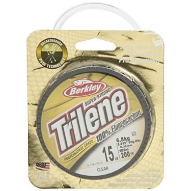 Imagem de Berkley Trilene Fluorocarbono Linha de pesca carretel de grau profissional, transparente, 5,4 kg/200 m.