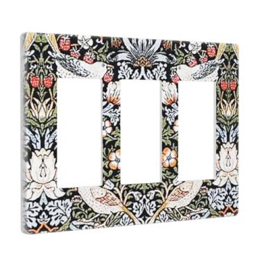 Imagem de Pássaro amarelo preto William Art 3 Gang Triplo Rocker/Decorator Light Switch Wall Plate Cover Decorativo GFCI Electrical Faceplate Switchplate Dimmer