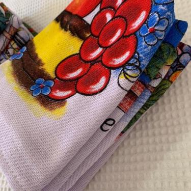 Imagem de Pano De Prato Estampados Algodão Kit com 10 unidades - RS, Varias Esta
