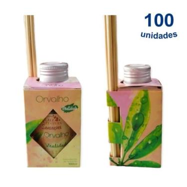 Imagem de Kit 100 Aromatizador Ambiente 100ml Difusor Vareta Perfumado Cheiroso 