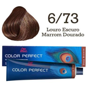 Imagem de Coloração Color Perfect 6/73 Louro Escuro Marrom Dourado  Wella - Well