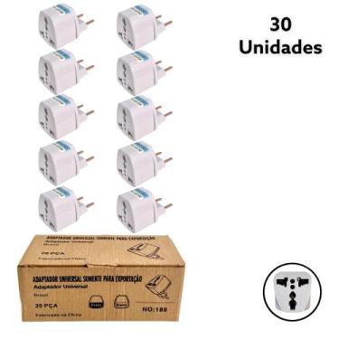 Imagem de 30 Adaptador Tomada Universal Padrão Europeu Uk Para Brasil