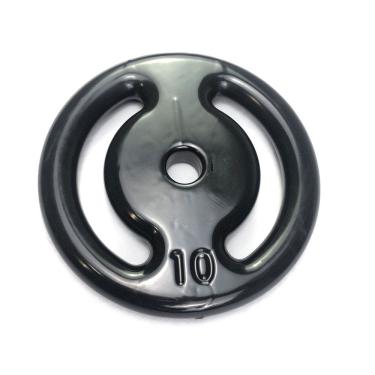 Imagem de Anilha 10kg Vazada Revestida Emborrachada Peso Musculação Academia JFIT