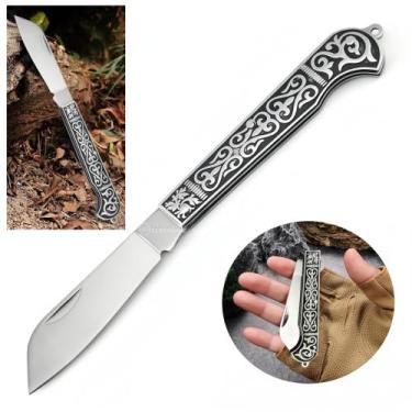 Imagem de Canivete de Bolso 8,5 cm Inox com Trava de Fechamento e Embalagem SLKD