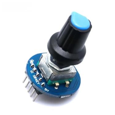 Imagem de ZDWXMGUY 360 Degrees Rotary Encoder Module with Knob Cap for Arduino KY-040 RV09 EC11 Analog Potentiometer Sensor Switch Electronic Module
